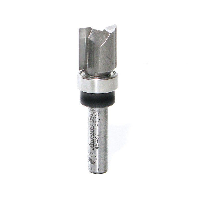 Amana Tool - 45487 Carbide Tipped Flush Trim Plunge Template 1/2 Dia x 1/2 x 1/4" Shan - Image 1